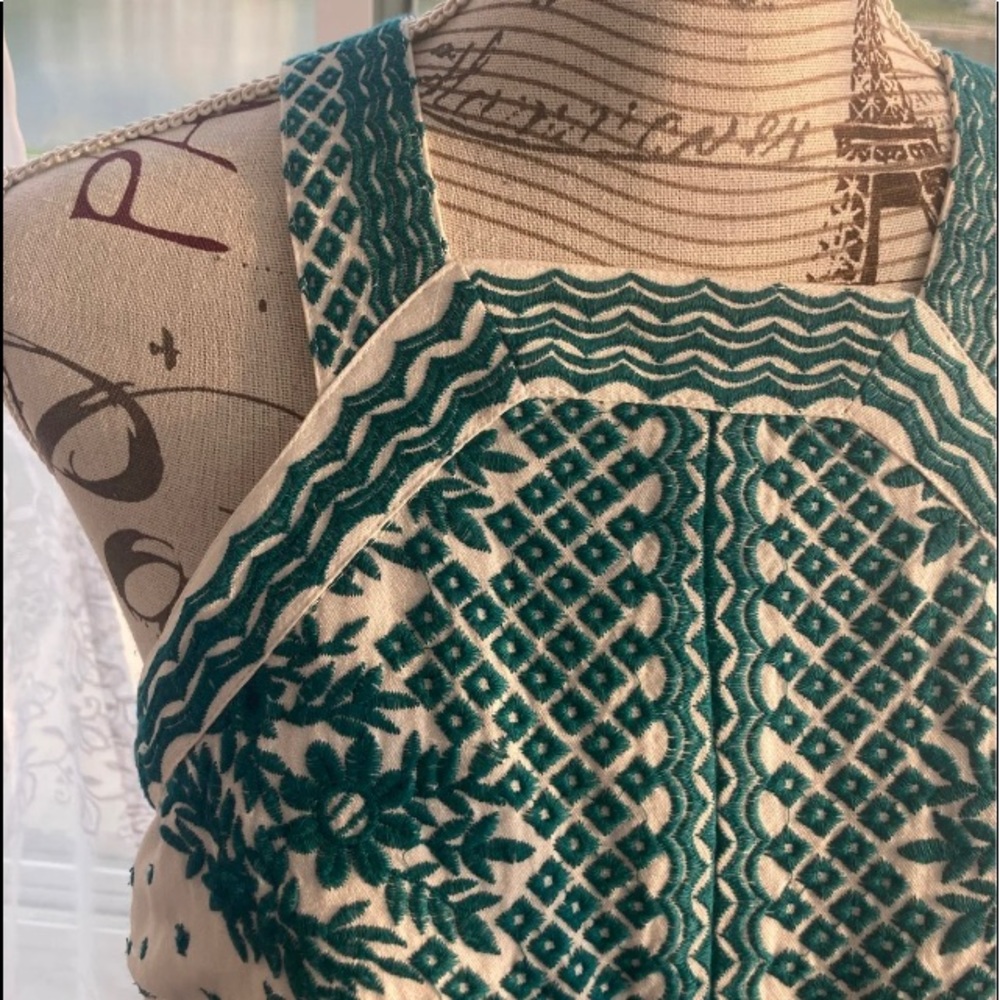 Maeve by Anthropologie. Embroidery lined dress.